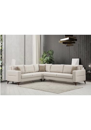 Kristal 3+köşe+2 Köşe Takımı Bej