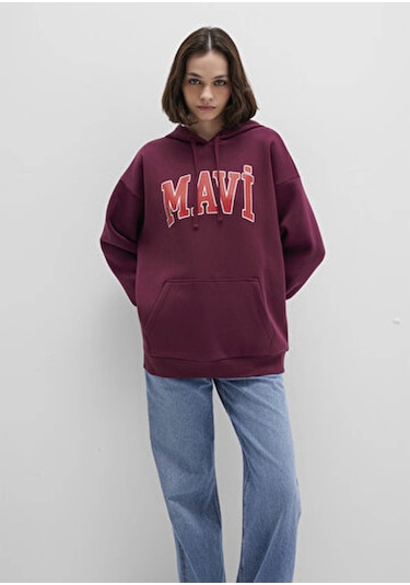 Mavi Logo Bordo Kadın Sweatshirt M1600361-90705 Bordo