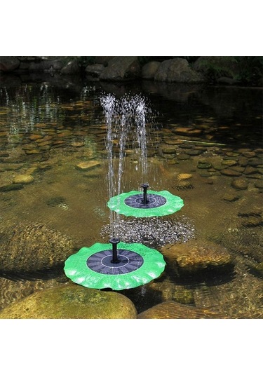 Lotus Yaprağı Güneş Çeşmesi Açık Bahçe Yüzen Peyzaj, Boyut:28 Cm