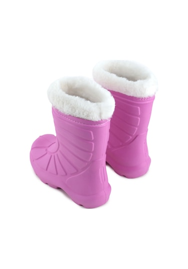 Gezer Kız Çocuk Kışlık Boğazdan Peluşlu İçi Sıcak Astarlı Su Geçirmez Yağmur Kar Bot Çizme Fuşya