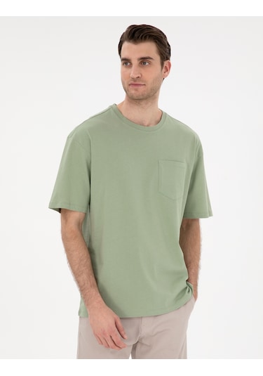 Pierre Cardin Erkek Çağla Tişört Basic 50306991-vr016 Çağla