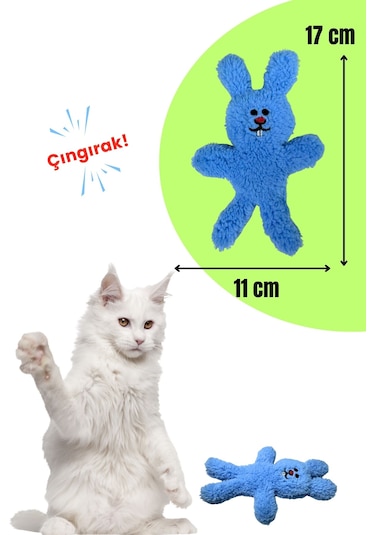 Miyav 3 Adet Peluş Kedi Oyuncak Seti