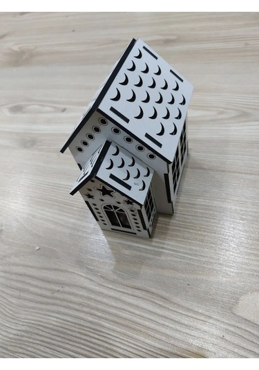 Lavanta Tasarım Işıklı Büyük Maket Ev 2 Beyaz