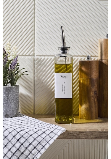 Molivet 500ml Silver Kapak Cam Yağdanlık-sosluk-sirkelik