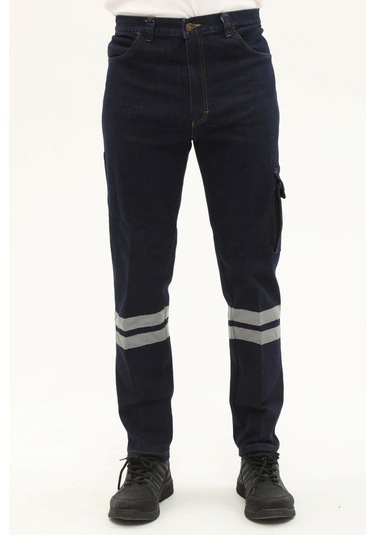 Uniprom İş Pantolonu Klasik Model Kot Likralı 5 Cepli Lacivert