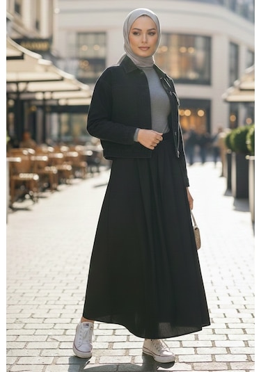 Basic Cepli Kot Ceket 1670 - Siyah Siyah