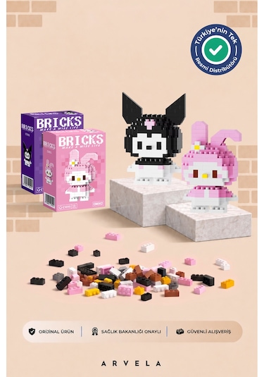 Kuromi & My Melody Karakteri - Eğitici Oyuncak - Koleksiyon