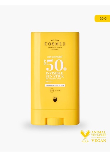 Cosmed Invisible Yüksek Korumalı Güneş Koruyucu Stick SPF50+ 20 G