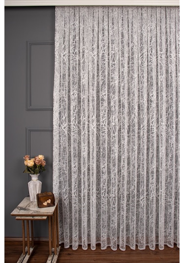 Cam Kırığı Desen Örme Tül Perde 1207