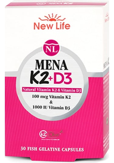 New Life Mena K2+D3 Takviye Edici Gıda 30 Kapsül