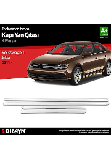S-Dizayn VW Jetta Krom Kapı  Yan Çıtası 2011 Üzeri