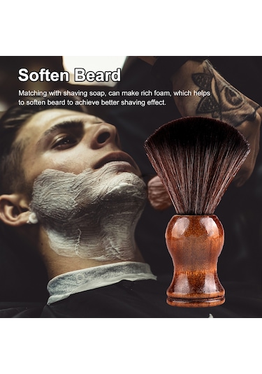 Mufunye Ahşap Saplı Yumuşak Fırça: Sakal Yumuşatma Ve Saç Temizleme İçin Pratik Çözüm