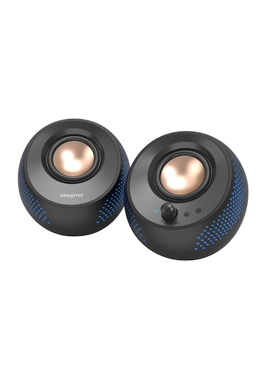 Creative Pebble X Siyah 2.0 15W USB-C Bluetooth 5.3 RGB Aydınlatmalı 2.0 Masaüstü Multimedya Hoparlör