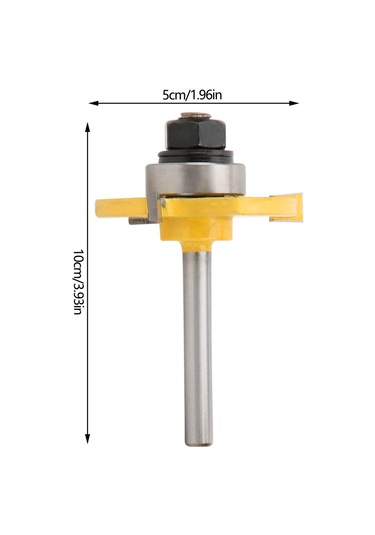 Singree 2 Adet Ahşap Freze Ucu - T Şekilli 3 Dişli 1/4" Saplı - Ahşap, Mdf Ve Tavşan Dilli Tahta İçin Dayanıklı Alüminyum Alaşımlı Uçlar