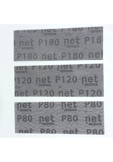Mırka Handsanding Zımpara El Takozu Ve Cırtlı Tel Elek Zımpara Set 80 120 180 Kum 70 X 198 Mm