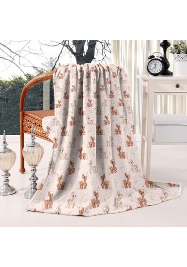 At Desenli 50x60 İnç Flanel Polar Battaniye, Yumuşak Ve Rahat-a17 Horse Retro Daisy