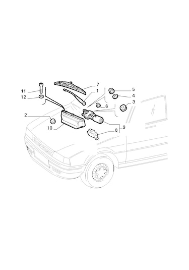 Fiat Uno Ön Cam Silecek Motor Kontrol Ünitesi 9942950