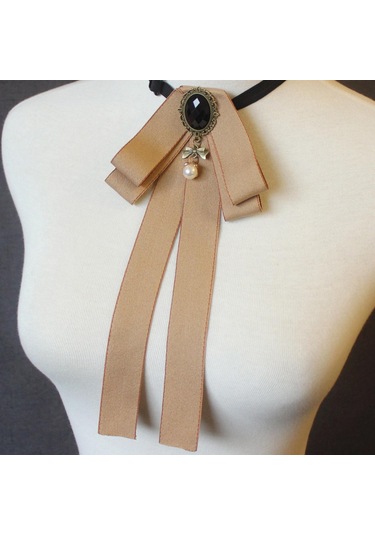 Homyl Şerit Papyon Broş Boyun Kravat Kokteyller Parti Mezuniyet Haki