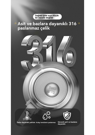 9 Paslanmaz Çelik Termos Bardak Sarı