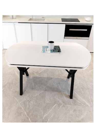 Avenza Living 70 120 Sabit Gofret Yemek Masası Beyaz