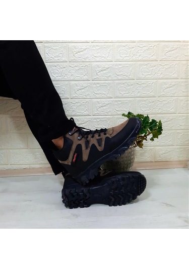 Sky Blue Kahverengi 0050 Fermuarlı Bağacaklı Kaymaz Erkek Bot 001