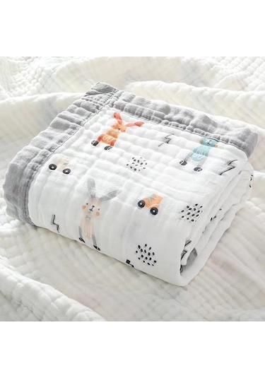 Aurora Banyo Havlusu Altlıkanlısaf Pamuklu Gazlı Bezocuk Banyo Havlusu Bebek Battiyesi Beyaz