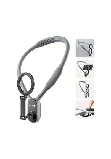 Motion003 Mavi 1 Adet Evrensel Silikon Manyetik Telefon Tutucu Boyun Askısı Spor Vlog Kamera Mavi