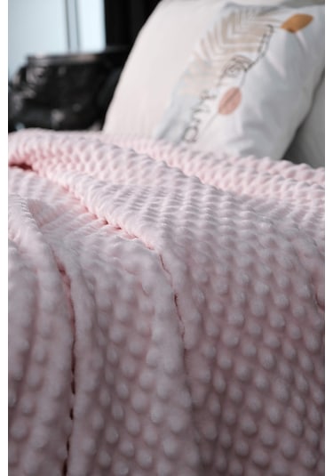 Mink All Season Tomurcuk Çift Kişilik Battaniye - Pudra