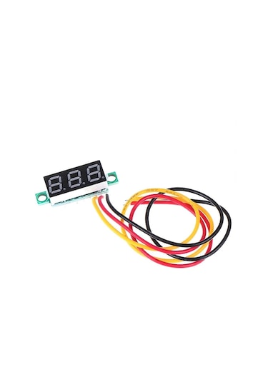 0.28 inch 0-100V/DC 3 Kablolu Kırmızı Mini Dijital Voltmetre