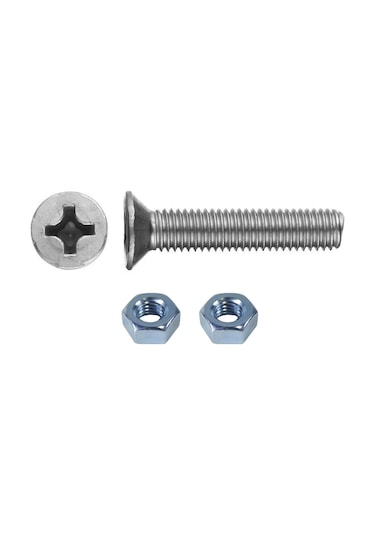 Tuğra Hırdavat M3x8mm Metrik Vida Yhb - Somunlu 100'lü Takım 0-0