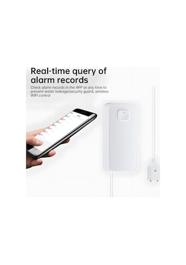 Ximistore9 Wifi Su Tespit Sensörü, Akıntı Ve Seviye Uyarısı, 85db Ses, Ip67 Su Geçirmez, Tuya Uygulaması İle Kontrol, Mutfak/banyo İçin Beyaz