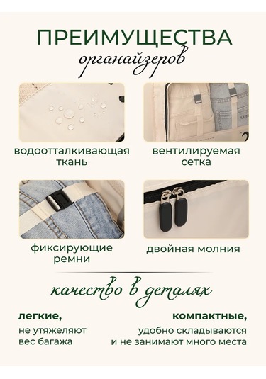 Homlove Valiz İçin Organizatör Seti, 7 Parça. 417363940 Beyaz