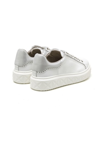 Sneaker Günlük Kadın Mar-25y-209-8888 John May Beyaz-metalik Gümüş Beyaz