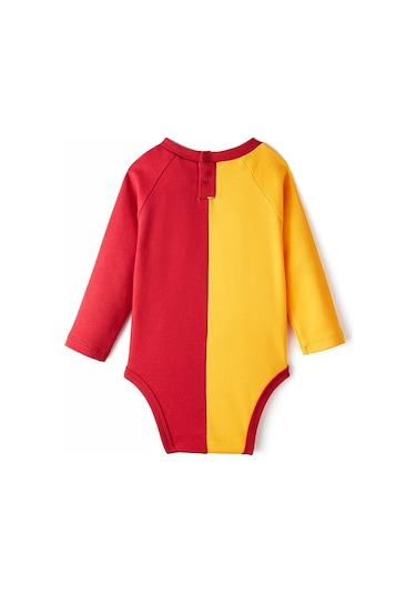 Galatasaray Orijinal Lisanslı Uzun Kol Bebek Body Zıbın Hediyelik Ahşap Kutulu Kırmızı - Sarı