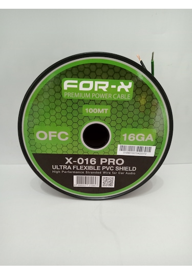 For-x Bakır Hoparlör Kablosu 16GA– %100 Bakır OFC Kablo - 5 Metre