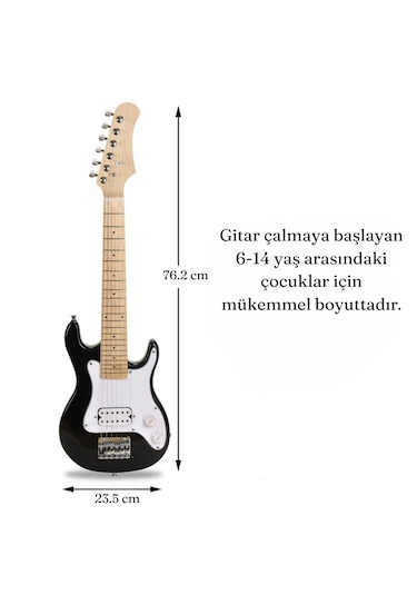 6-14 Yaş Çocuklar İçin Elektro Gitar Başlangıç Seti Yeni Başlayan