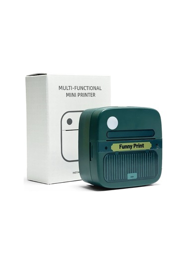 Ruicoo Bg1 Yeşil Sıcaklık Baskı Etiket Yazıcı - Bluetooth, 200 Dpı, 1200 Mah Pil - 4 Termal Kağıt + 5 Etiket Rulo + 12 Marker Dahil Siyah