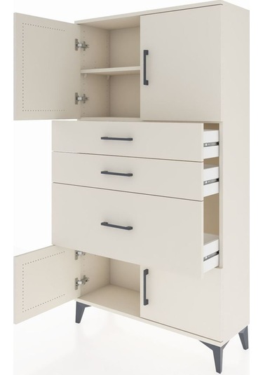 Arges Dolap 2 Raflı 3 Çekmeceli 4 Kapaklı 88x30x163 Aytaşı-ay... Aytaşı