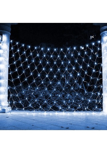 Besthome1 24v Düşük Gerilimli 3x2m 192 Ledli Sugeçirmez Bahçe Aydınlatması, 8 Işık Modu, Beyaz, Amerikan Standartı Transformörl Beyaz