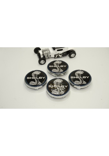 Ford Mustang Shelby Kobra Logo Jant Göbeği Kapak Seti  60mm