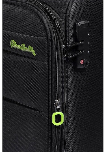 Pierre Cardin Ultra Light Siyah Kumaş Unisex Orta Boy Valiz 04p 001