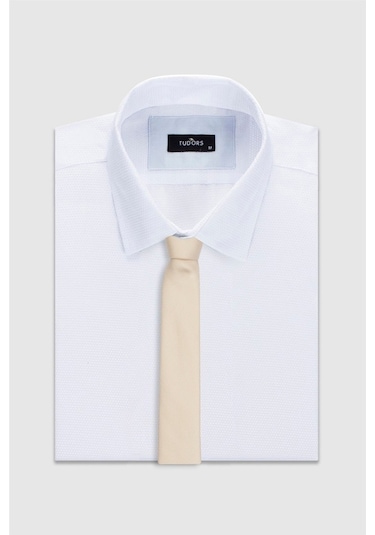 Tudors İnce Kendinden Desenli Erkek Kravat - Kahverengi (298390605) Kahverengi