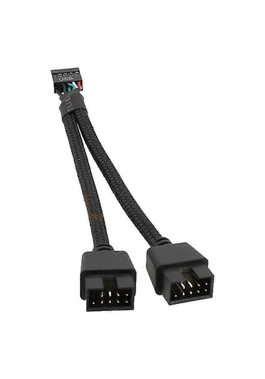 Anakart Usb 9pin Arayüz Başlığı Ayırıcı 1'den 2'ye Uzatma Kablosu Adaptörü