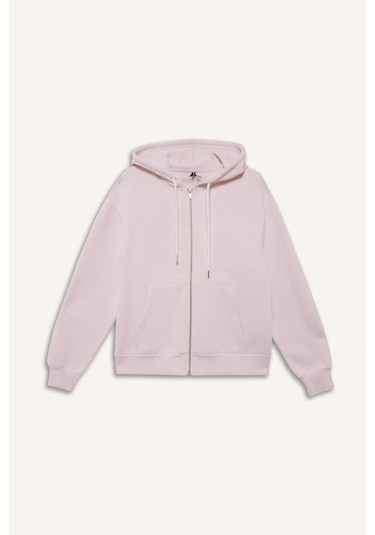 Defacto Relax Fit Kapüşonlu Sweatshirt C1809AX25SP Pembe