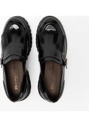 Pelle Nero Oxford Klasik Kadın 2p5778dm Donna Serena 5778dm Oxf Ro Ne/abr Pel Ne Siyah