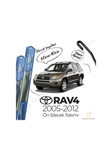 Toyota Uyumlu RAV4 Ön Silecek Takımı (2005-2012) RBW Hibrit