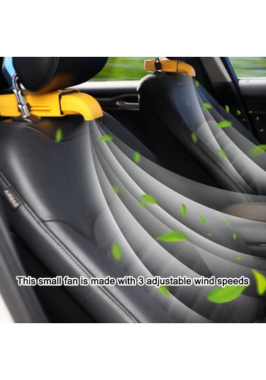 Hallow K20330B Taşınabilir Araba Arka Koltukları Soğutma Vantilatörü Siyah