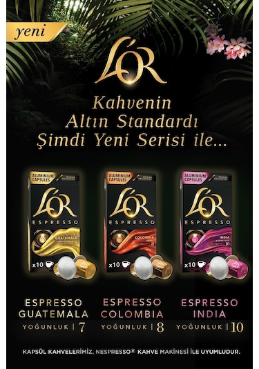 L'or Espresso Origin India Fırsat Paketi 3 x 10 Kapsül