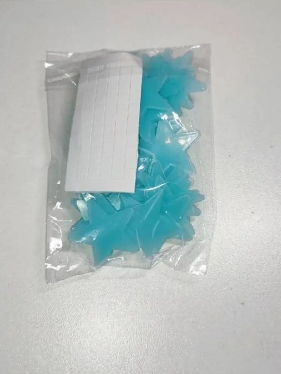 Vipotolki Duvara Yapıştırılan Dekoratif Işıklı Yıldız İç Dekorasyon Çıkartmaları 154598687 Açık Mavi