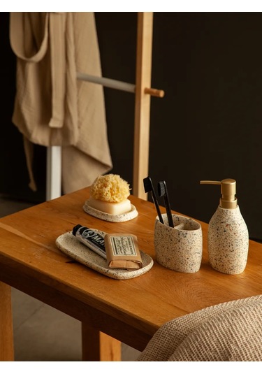 Bergenson Bjorn Bath Mosaic Diş Fırçası Ve Macunu İçin Bardak Standı 444588016 Açık Bej